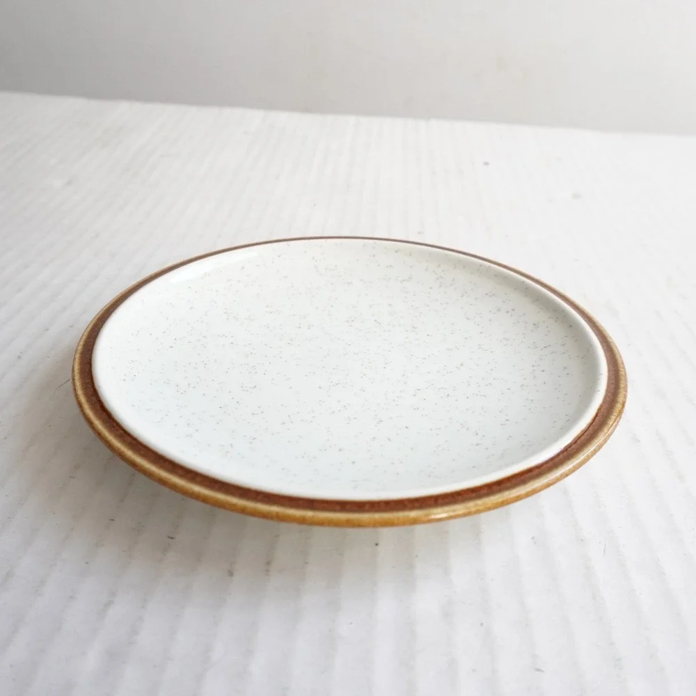 Mikasa Natural Beauty C‎ 9000 Small Plate Speckled Tan Brown Rim Made Japan
